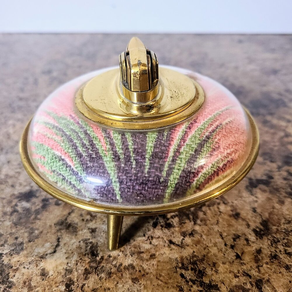 1955 Ronson 'Decor' UFO Table Lighter, Petrol Lighter, Made In USA, Works Great! - Picture 6 of 11